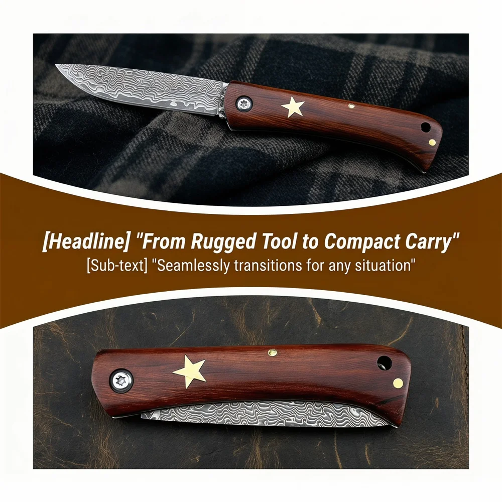 Składany nóż kieszonkowy EDC,  – Bushcraft Knife Fixed recenzja i cena